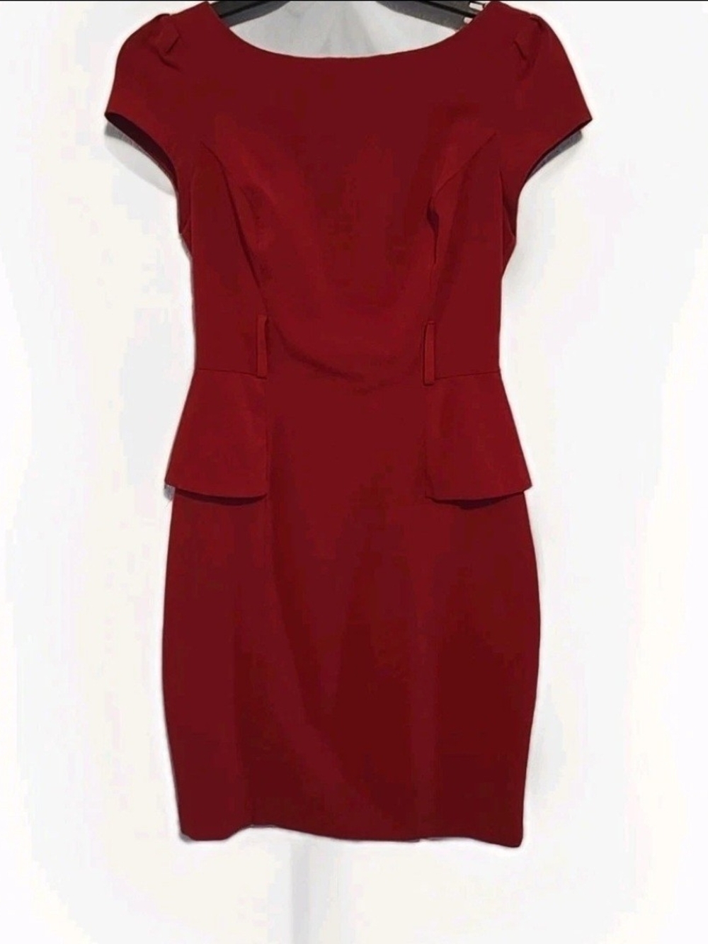 BCX Crimson Peplum Sheath Dress